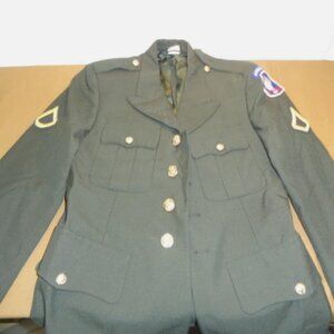 USGI SERGE AG-489 CLASS A sz37R DRESS GREEN ARMY DRESS UNIFORM JACKET LD 6803